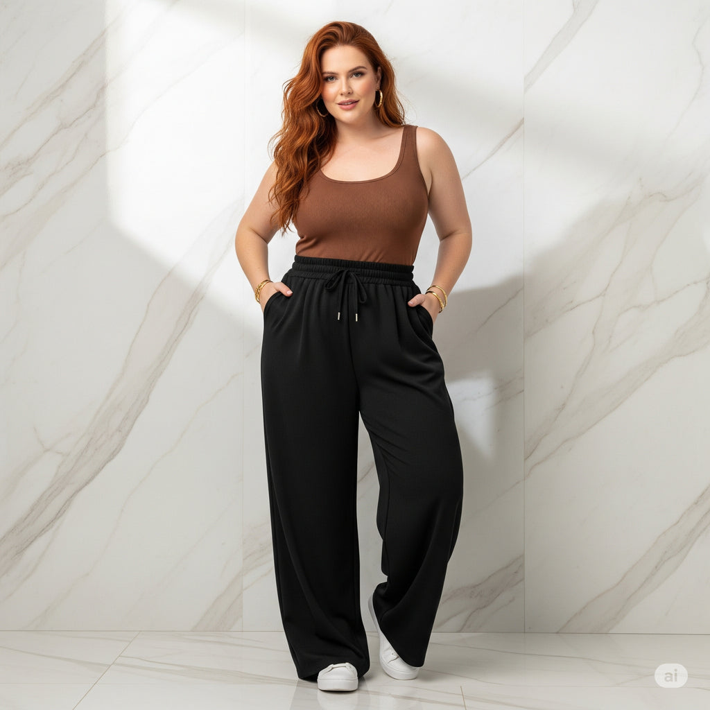 Calça Plus Size Feminina G5 Reta 60 Pilates Gestante Pijama Feminino M G GG G1 G2 G3 G4 Grávida