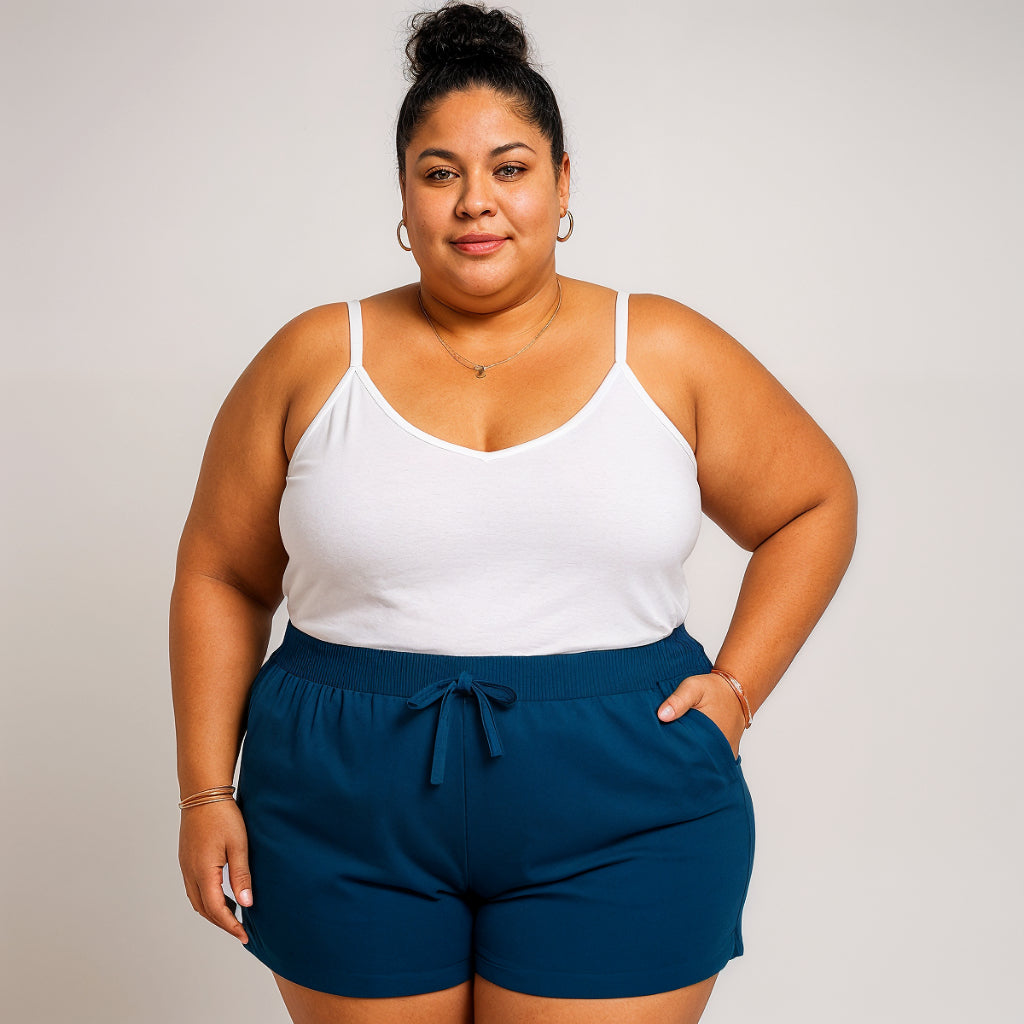 Short Feminino Plus Size Viscolycra Soltinho Malha Shorts Feminina M G GG G1 G2 G3 G4 G5 Gestante