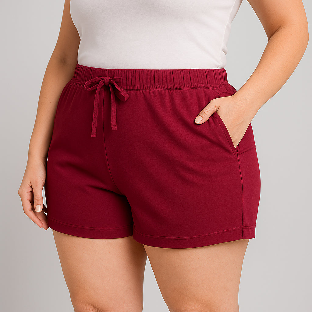Short Feminino Plus Size Viscolycra Soltinho Malha Shorts Feminina M G GG G1 G2 G3 G4 G5 Gestante