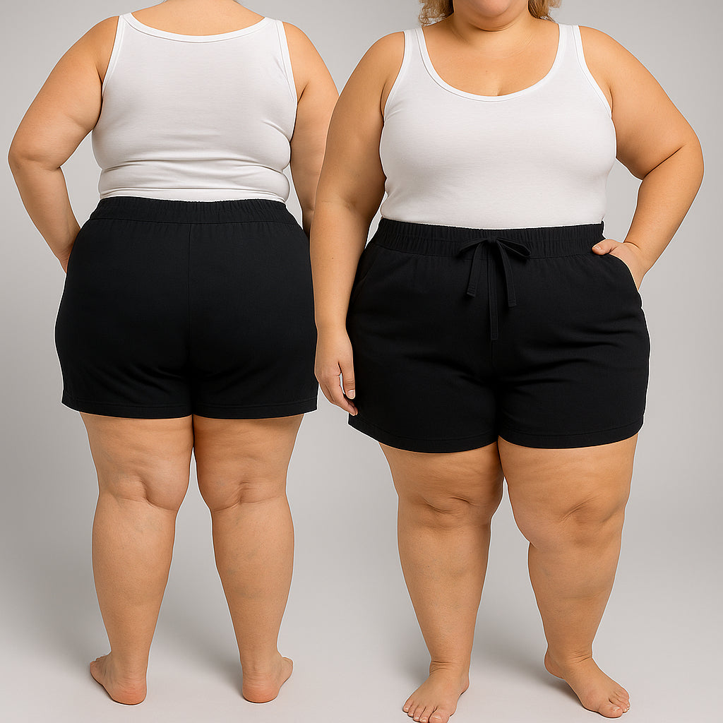 Short Plus Size Feminino Soltinho Malha Vicolycra Shorts Feminina G1 G2 G3 G4 Shots plu Gestante