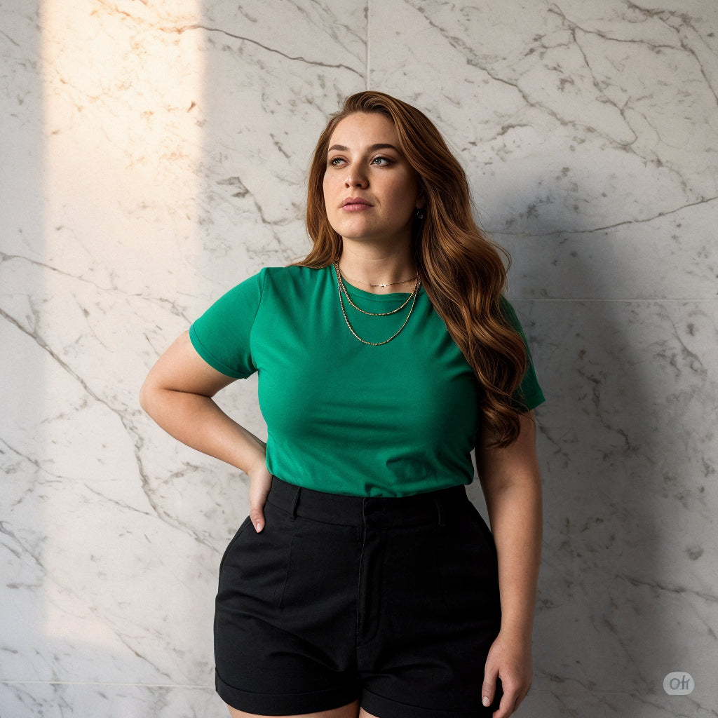 Camiseta Feminina Plus Size Blusa T-Shirt Básica Viscolycra Blusinha Gola Redonda Soltinha Casual