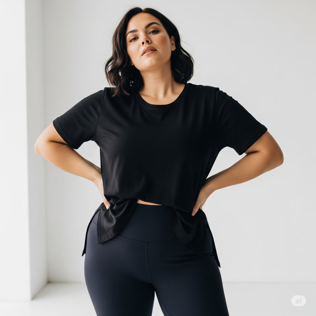 Blusa Tapa Bumbum Academia Plus Size Vest legging Feminina Confortável Blusas Soltinha Fitness