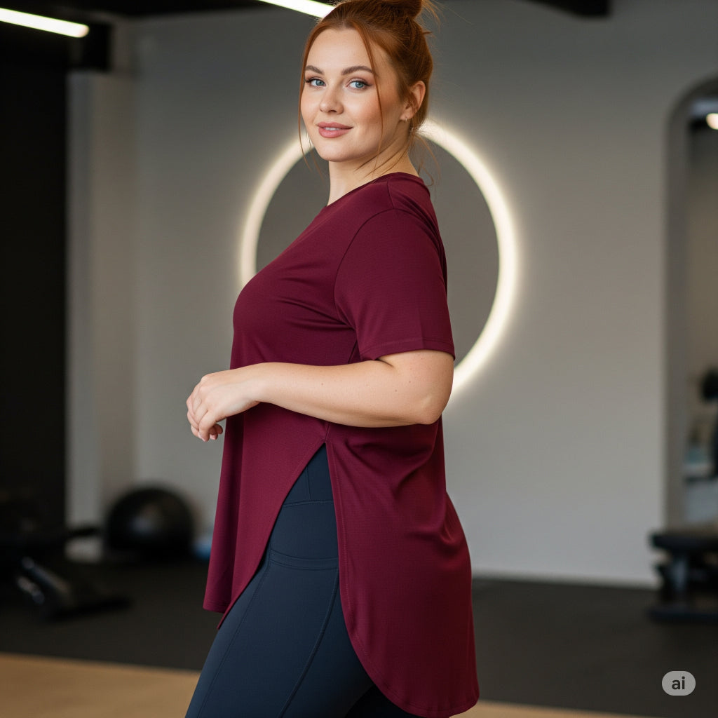 Vest Legging Feminino Plus Size Blusa Tapa Bumbum academia Fitness Blusas Confortável Soltinha Fitness