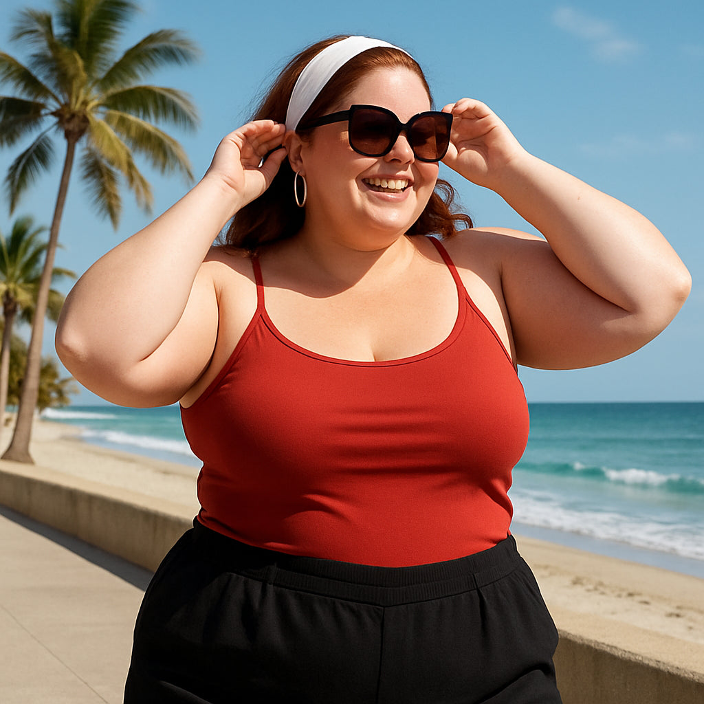 Blusa Regata Feminina Plus Size G1 ao G5 Blusas Básica Malha Viscolycra Soltinha Confortável Cavada Camiseta Alcinha