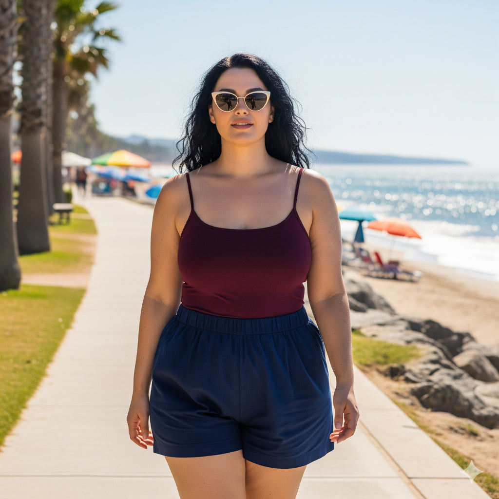 Regata Plus Size Feminina G1 ao G5 Blusa De Alcinha Blusinha Básica Camiseta de Alça Elegante Cavada