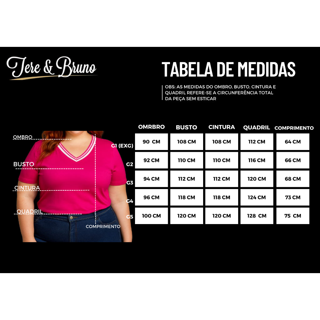 Blusa Feminina Plus Size Gola V Malha Soltinha Básica Blusinha Elegante Viscolycra Camiseta Elegante