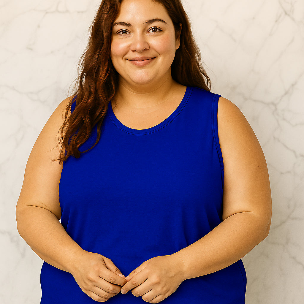 Regata Feminina Plus Size Blusa Básica Academia Soltinhas Verão Alça Grossa G1 ao G5 Viscolycra