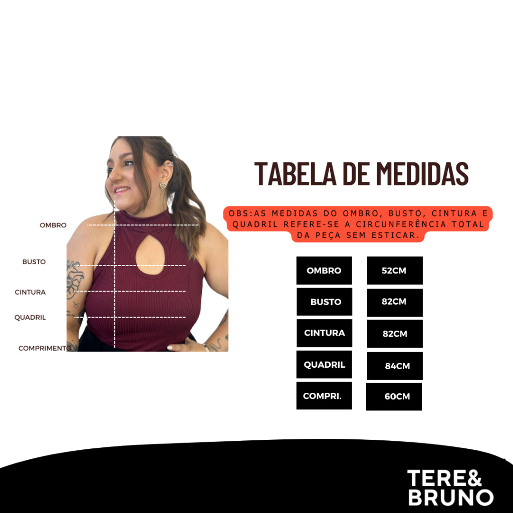 Regata Feminina Ribana Canelada Blusa Plus Size Gola Alta Blusinha Cacharrel Basica Elegante
