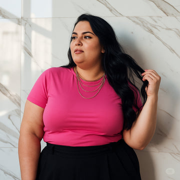 Camiseta Feminina Plus Size Blusa T-Shirt Básica Viscolycra Blusinha Gola Redonda Soltinha Casual